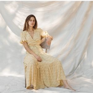 Christy Dawn Augusta Dress lemon vine size small